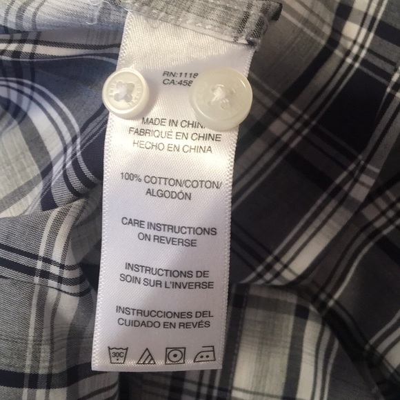 Michael Kors Plaid Button Down Shirt Size M - Picture 5 of 6